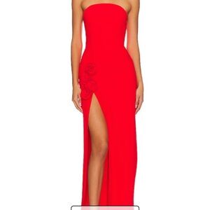 Amanda Uprichard Red Strapless Dress